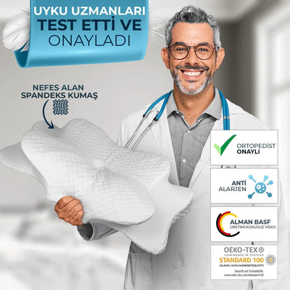LUVİA™ Premium Ortopedik Boyun ve Omurga Destekli Uyku Yastığı