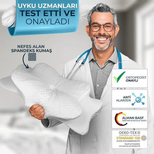 LUVİA™ Premium Ortopedik Boyun ve Omurga Destekli Uyku Yastığı