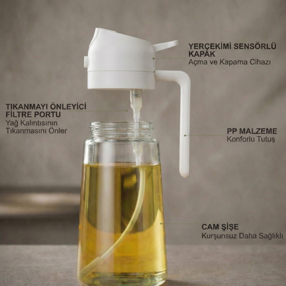 LUVİA™ Dökme ve Püskürtme Özellikli Akıtmaz Cam Yağdanlık