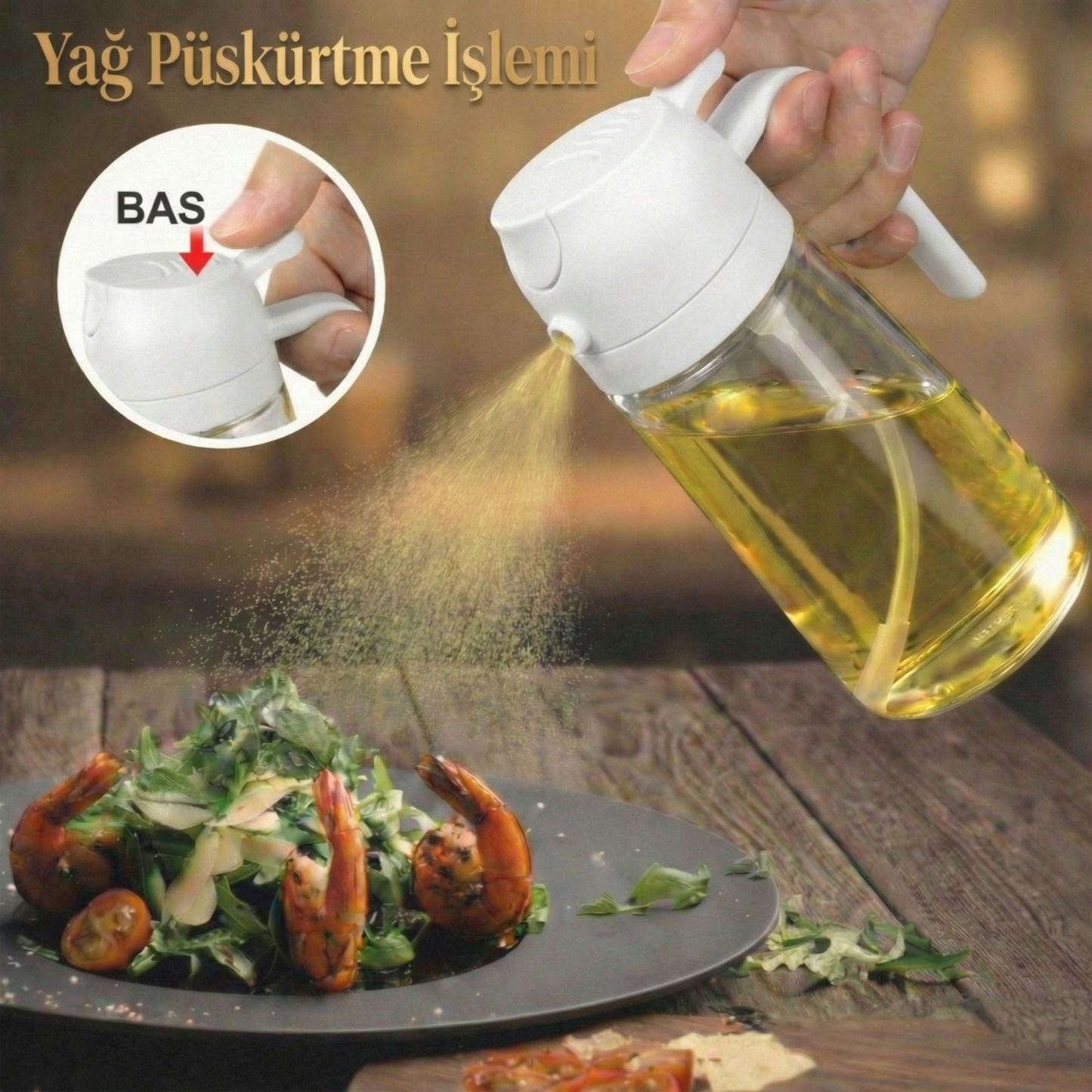 LUVİA™ Dökme ve Püskürtme Özellikli Akıtmaz Cam Yağdanlık