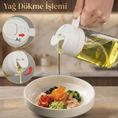 LUVİA™ Dökme ve Püskürtme Özellikli Akıtmaz Cam Yağdanlık